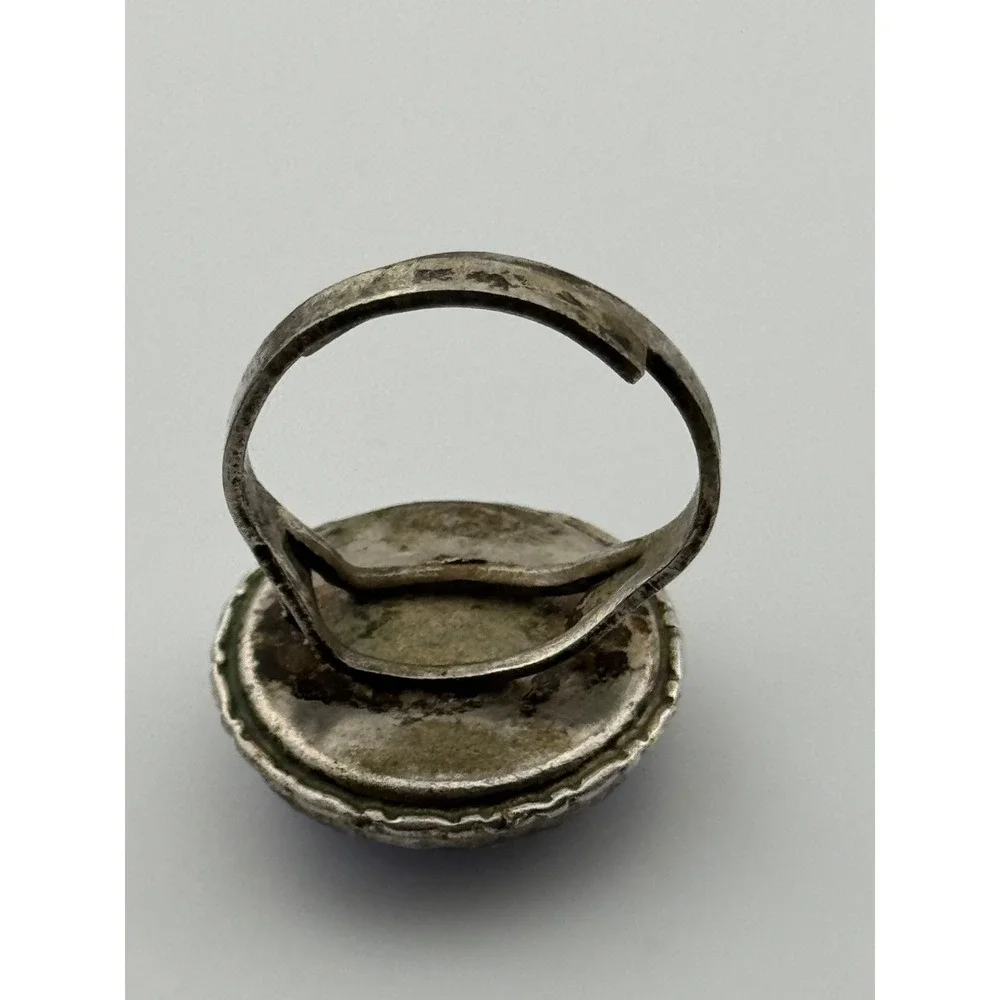Vintage Silver Tone Butterfly Wing Adjustable Ring AS IS‎